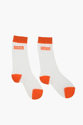 Two-Tone Sheer Socks