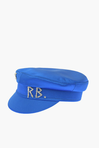 Satin Beret with Jewel Details
