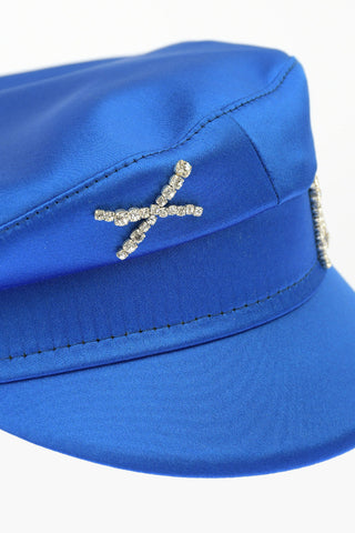 Satin Beret with Jewel Details