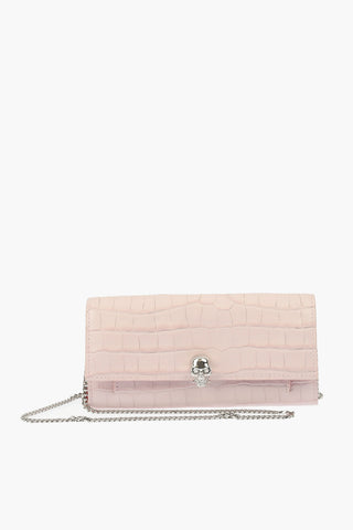 Printed Crocodile Wallet with Chain
