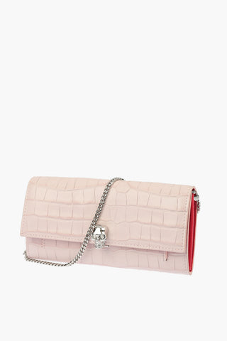 Printed Crocodile Wallet with Chain