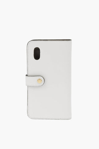 Leather iPhone X/XS Card-holder Case with Gold-toned Chain