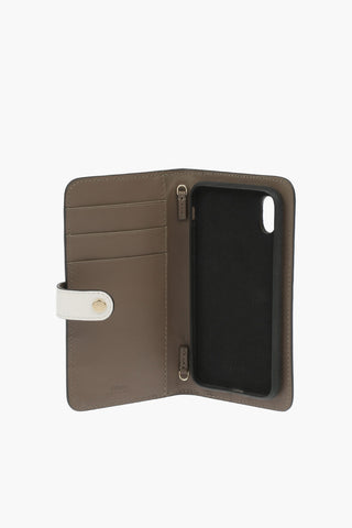 Leather iPhone X/XS Card-holder Case with Gold-toned Chain