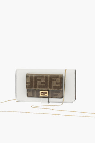 Leather iPhone X/XS Card-holder Case with Gold-toned Chain