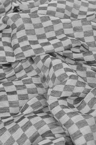 Linen And Cashmere Checked Foulard