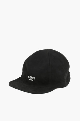 Suede Leather and Cashmere Reversible Baseball Hat