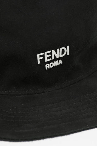 Suede Leather and Cashmere Reversible Baseball Hat