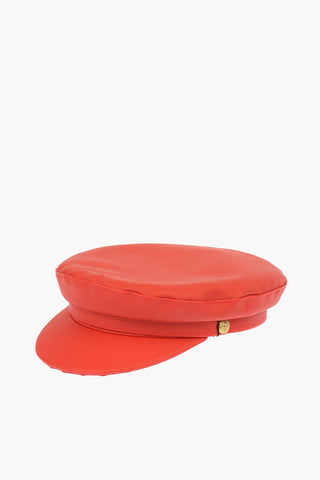 Faux Leather Beret