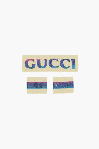 Sequined Headband and wristband Set