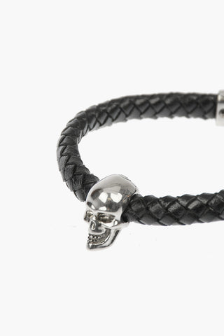 Leather Bracelet with Skull