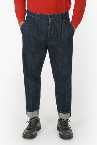 Double Pleat Cuffed Hem Jeans