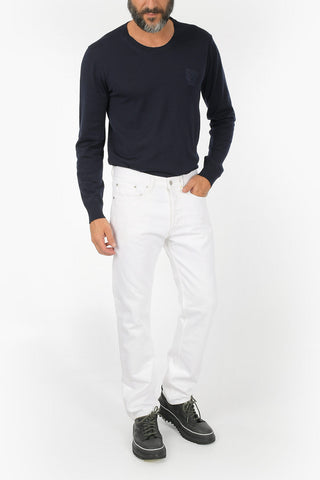 Mid-rise straight fit jeans