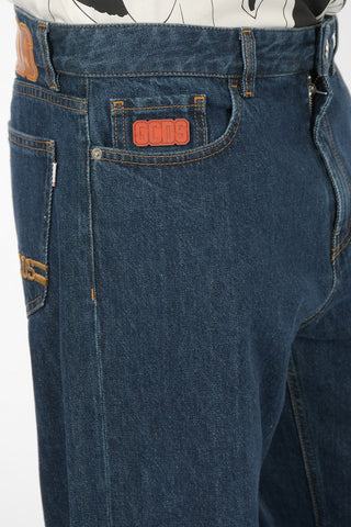 Jeans Wide Cut con Orlo Sfrangiato