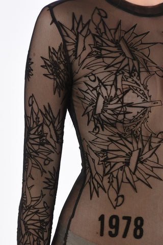 Embroidered NOELAY Long Sleeve Bodysuit
