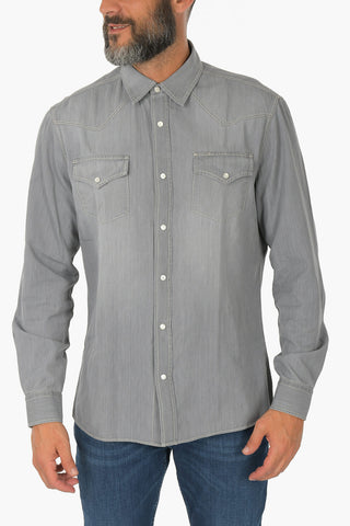 Snap Button Leisure Fit Western Shirt