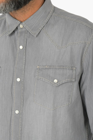 Snap Button Leisure Fit Western Shirt
