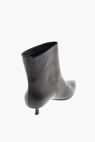 4.5 cm leather Point Toe Ankle boots