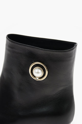 4.5 cm leather Point Toe Ankle boots