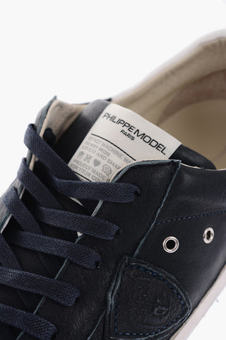 vintage effect leather PARIS WEST sneakers