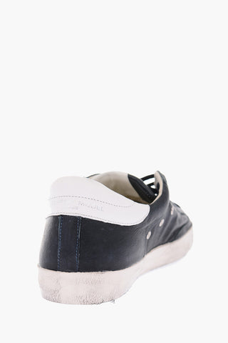vintage effect leather PARIS WEST sneakers