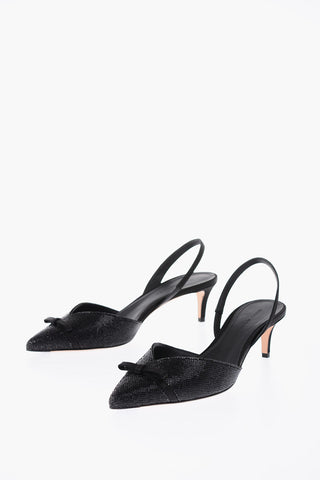 Slingback con strass Point toe 6 cm