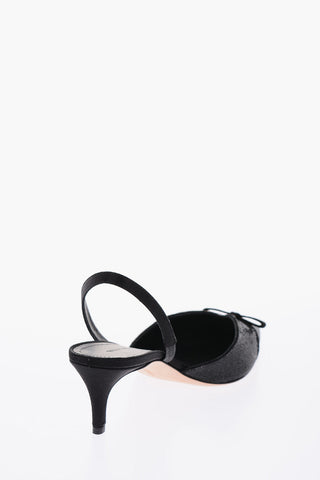 Slingback con strass Point toe 6 cm