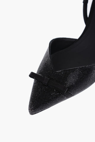Slingback con strass Point toe 6 cm