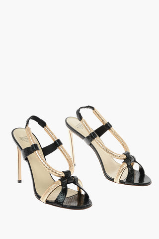 11cm leather Slingback sandals