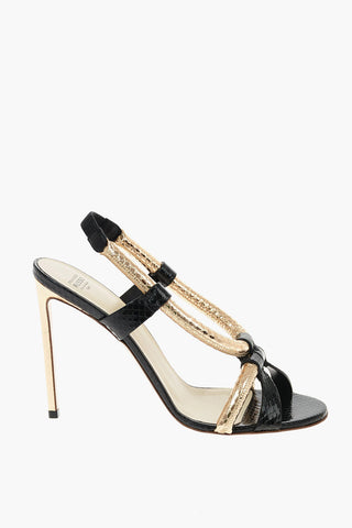 11cm leather Slingback sandals
