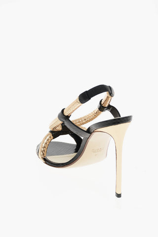 11cm leather Slingback sandals