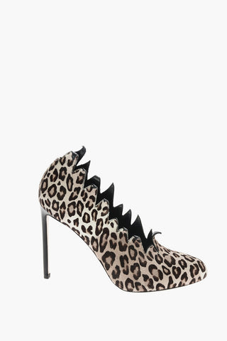 11cm cheetah print ponyskin pumps