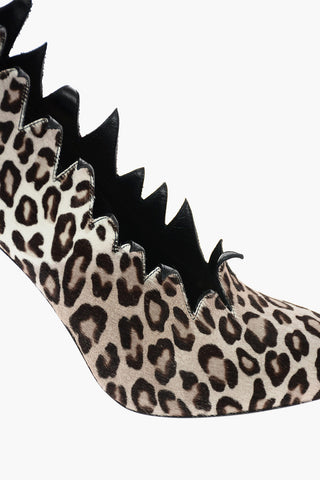 11cm cheetah print ponyskin pumps