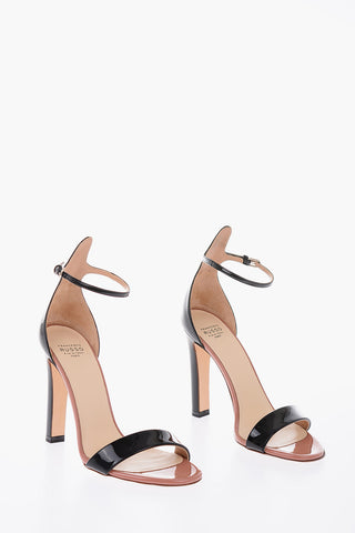10cm patent leather Ankle-strap sandals