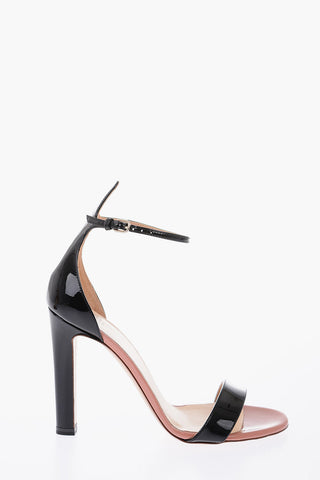 10cm patent leather Ankle-strap sandals