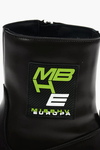 ecoleather Square Toe Ankle boots with side zip