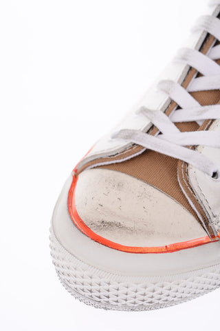 Vintage effect leather and fabric STARLESS Sneakers