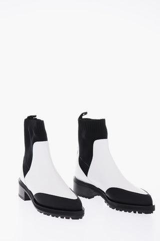 leather and fabric ELICA Chelsea boots