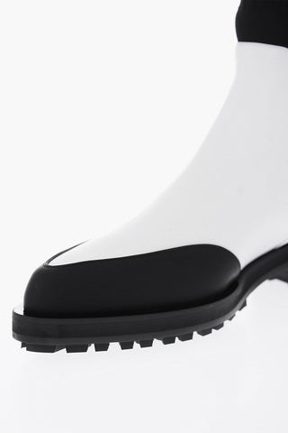leather and fabric ELICA Chelsea boots
