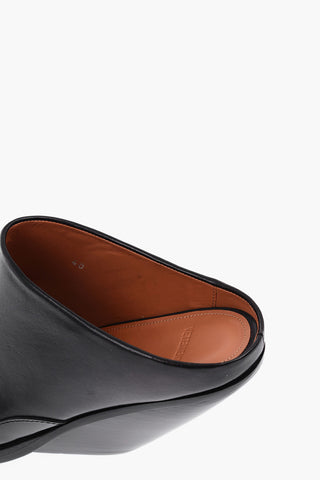 10 cm leather Point Toe Mules
