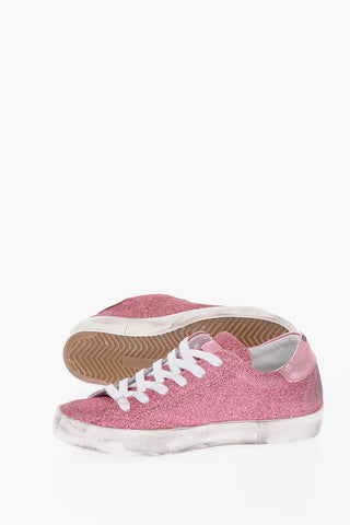 vintage effect glittered PARIS sneakers