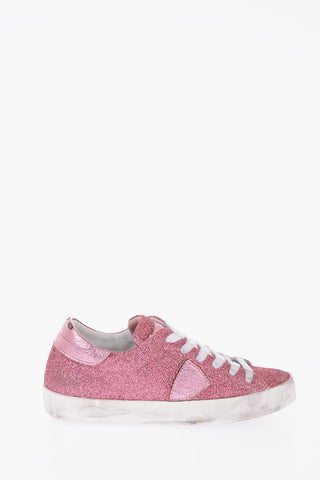 vintage effect glittered PARIS sneakers