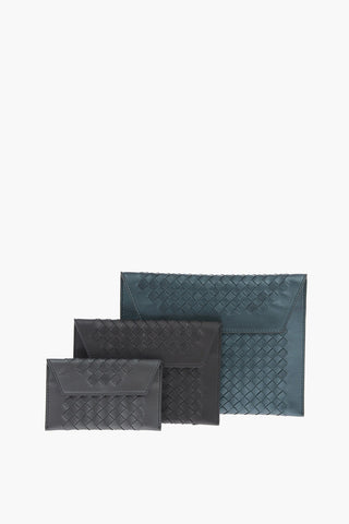 Braided Leather Pouches Set