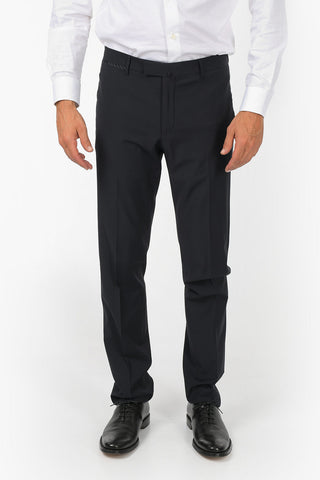 pantalone senza orlo ACADEMY in lana vergine a vita regolare