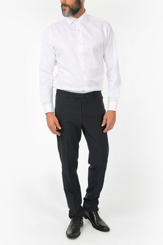 pantalone senza orlo ACADEMY in lana vergine a vita regolare