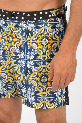 printed swim shorts
