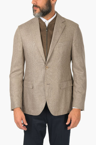 ID district check silk IDENTITY side vents 2-button blazer