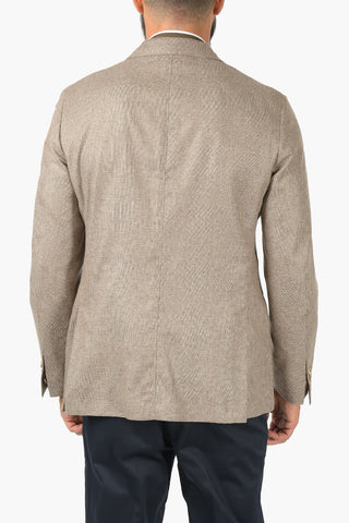 ID district check silk IDENTITY side vents 2-button blazer