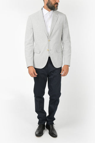 CC COLLECTION awning striped POGBA side vents 2-button blazer 