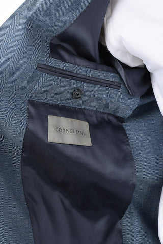 plain herringbone GATE side vents 2-button blazer drop 7R
