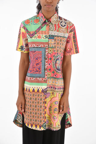 Printed oversized blouse